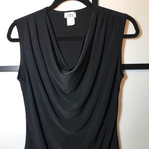 Sheer Cowl Neck Blouse